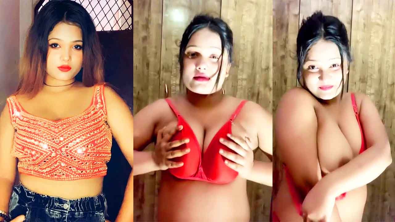 Nikita Bardwaj Stripping Red Bra Panty and Getting Full Nude on PREMIUM