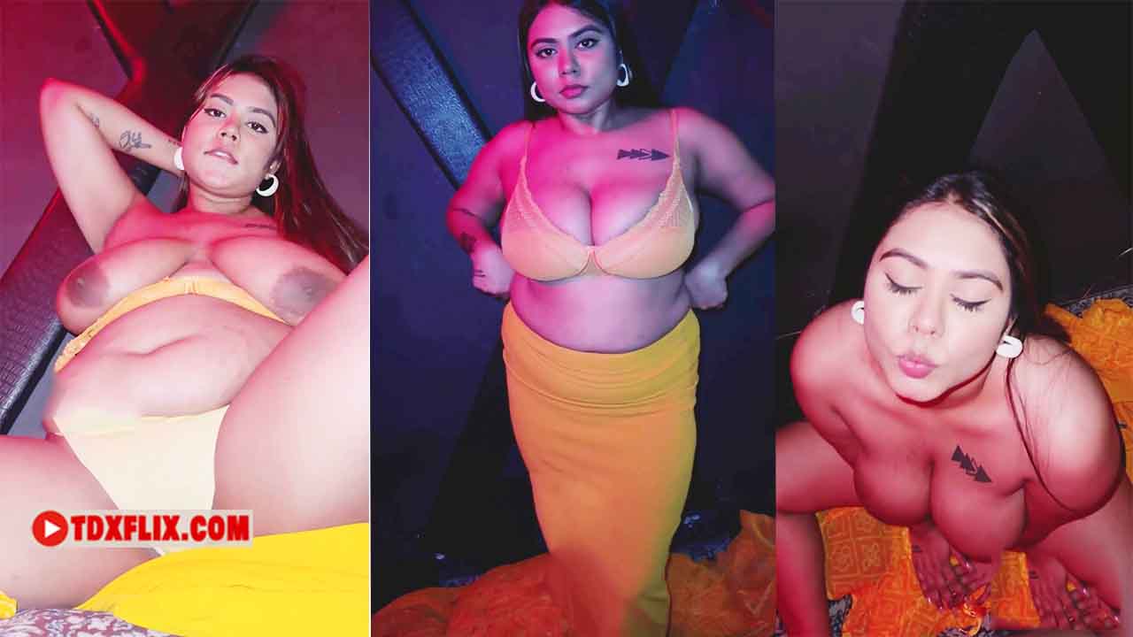Oasi Das Nude Big Boobs Show Orange Color Saree Strip Video